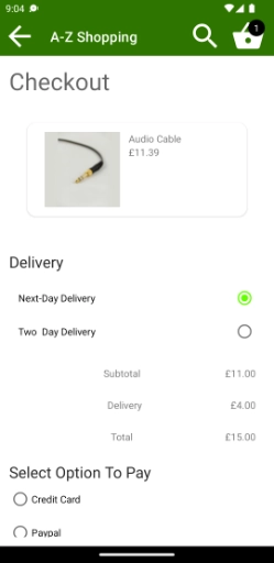 Showing the Purchase Screen
